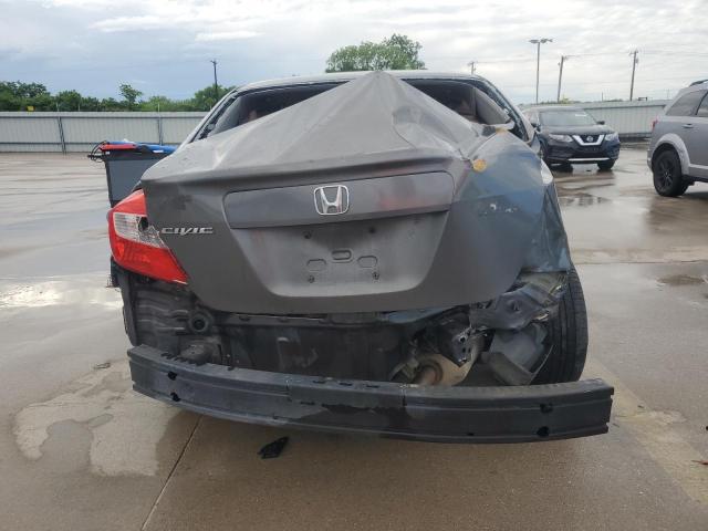 2HGFB2F89CH515352 - 2012 HONDA CIVIC EX GRAY photo 6