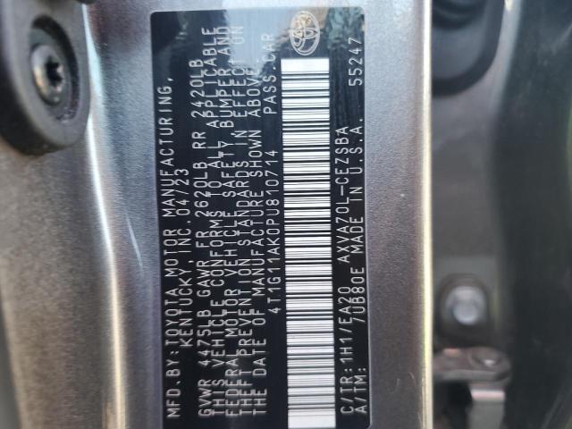 4T1G11AK0PU810714 - 2023 TOYOTA CAMRY SE NIGHT SHADE GRAY photo 12