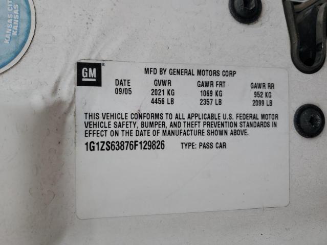 1G1ZS63876F129826 - 2006 CHEVROLET MALIBU MAXX LS 白色 照片 12