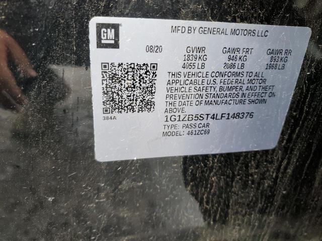 1G1ZB5ST4LF148376 - 2020 CHEVROLET MALIBU LS 黑色 照片 12