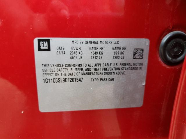 1G11C5SL9EF207547 - 2014 CHEVROLET MALIBU 1LT 红色 照片 12