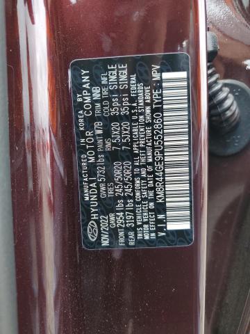 KM8R44GE9PU552860 - 2023 HYUNDAI PALISADE SEL PREMIUM BURGUNDY photo 13