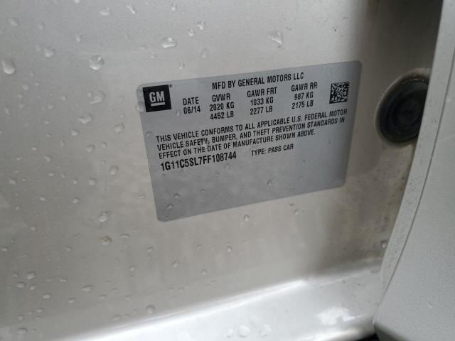 1G11C5SL7FF108744 - 2015 CHEVROLET MALIBU 1LT GOLD photo 13