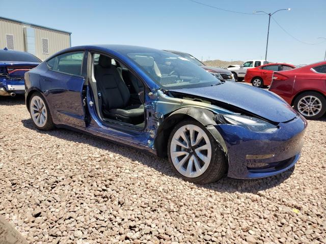 5YJ3E1EB5NF263110 - 2022 TESLA MODEL 3 BLUE photo 4