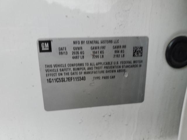1G11C5SL7EF119340 - 2014 CHEVROLET MALIBU 1LT 白色 照片 12