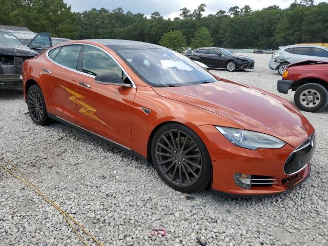 5YJSA1E21FF120244 - 2015 TESLA MODEL S Narıncı foto 4