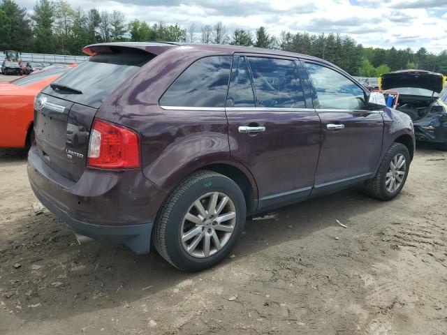 2FMDK4KC9BBA21582 - 2011 FORD EDGE LIMITED BURGUNDY photo 3