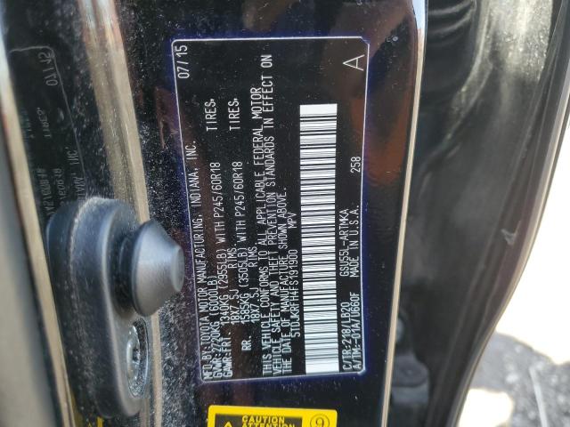 5TDJKRFH4FS191900 - 2015 TOYOTA HIGHLANDER XLE BLACK photo 13