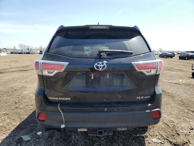 5TDJKRFH4FS191900 - 2015 TOYOTA HIGHLANDER XLE BLACK photo 6