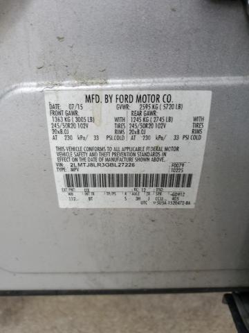 2LMTJ8LR3GBL27228 - 2016 LINCOLN MKX RESERVE 银色 照片 12