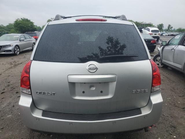 5N1BV28U94N357274 - 2004 NISSAN QUEST S SILVER photo 6