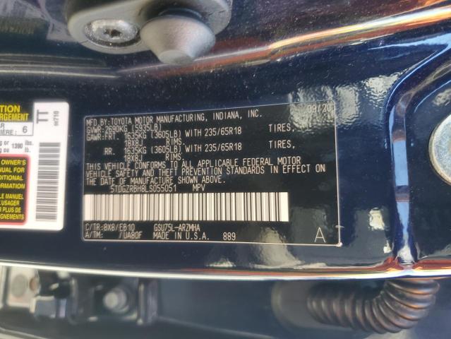 5TDGZRBH8LS055051 - 2020 TOYOTA HIGHLANDER XLE BLUE photo 14