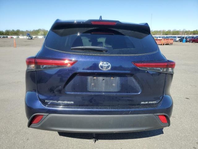 5TDGZRBH8LS055051 - 2020 TOYOTA HIGHLANDER XLE BLUE photo 6