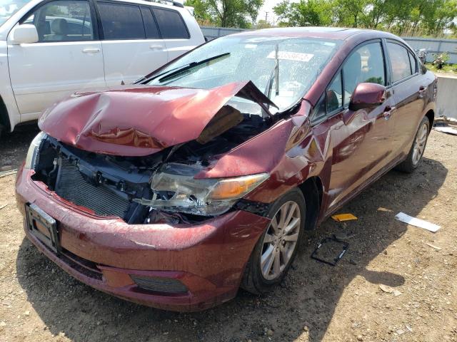 19XFB2F99CE031197 - 2012 HONDA CIVIC EXL მუქწითელი ფოტო 1
