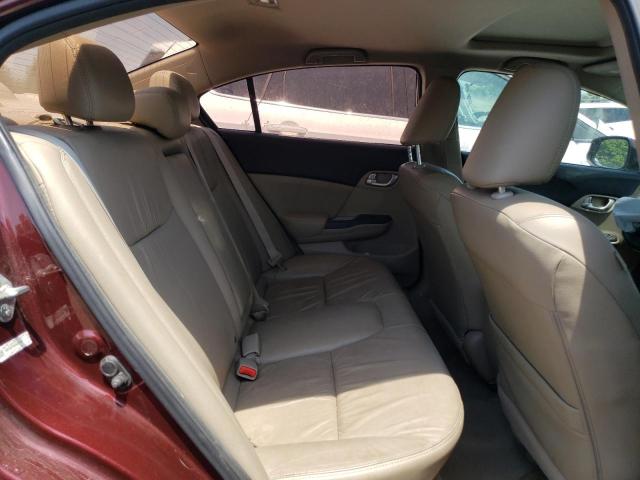 19XFB2F99CE031197 - 2012 HONDA CIVIC EXL მუქწითელი ფოტო 10