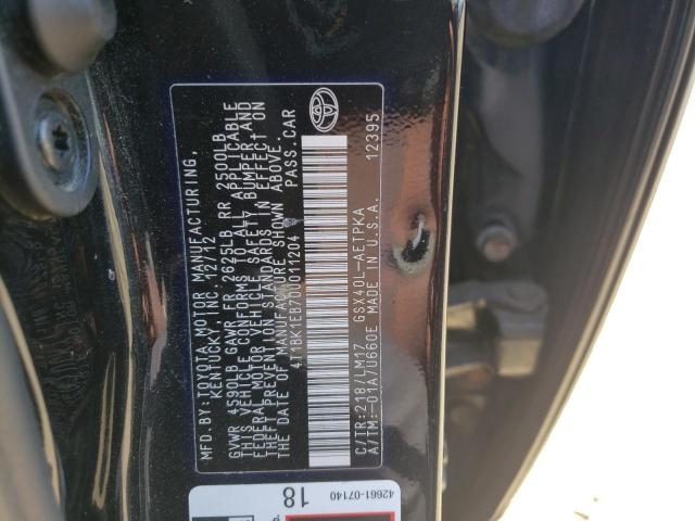 4T1BK1EB7DU011204 - 2013 TOYOTA AVALON BASE Qara foto 12