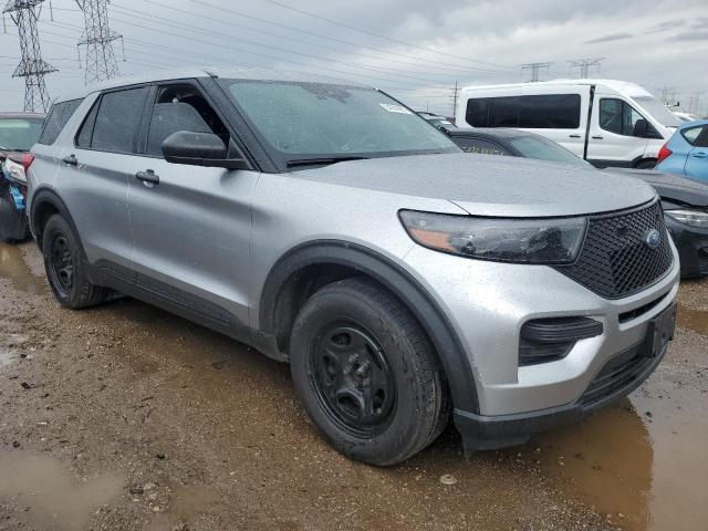 1FM5K8AB4LGC93780 - 2020 FORD EXPLORER POLICE INTERCEPTOR 银色 照片 4
