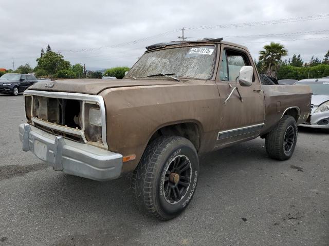 1B7HW14T5HS306817 - 1987 DODGE W-SERIES W150 BROWN photo 1