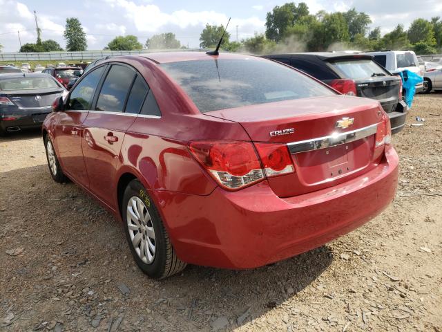 1G1PF5S96B7175099 - 2011 CHEVROLET CRUZE LT RED photo 3