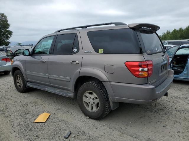 5TDBT48A01S034135 - 2001 TOYOTA SEQUOIA LIMITED GRAY photo 2