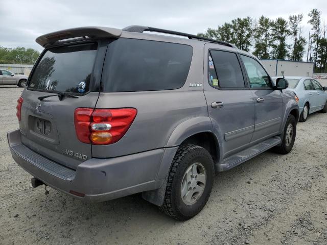 5TDBT48A01S034135 - 2001 TOYOTA SEQUOIA LIMITED GRAY photo 3