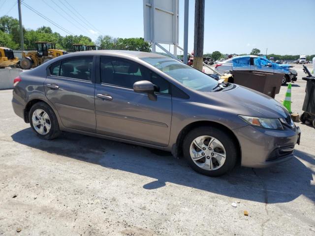 19XFB2F57EE081290 - 2014 HONDA CIVIC LX GRAY photo 4