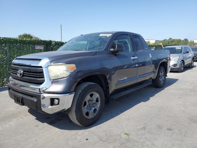 5TFRM5F13EX078702 - 2014 TOYOTA TUNDRA DOUBLE CAB SR/SR5 GRAY photo 1