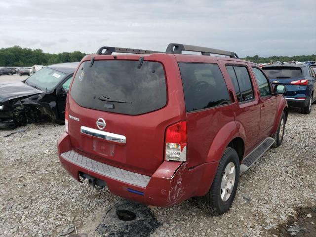 5N1AR18U38C636098 - 2008 NISSAN PATHFINDER S 栗色 照片 4
