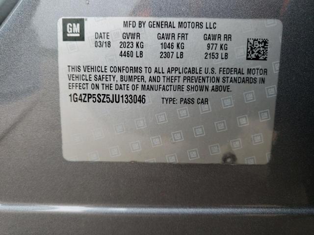 1G4ZP5SZ5JU133046 - 2018 BUICK LACROSSE ESSENCE GRAY photo 12