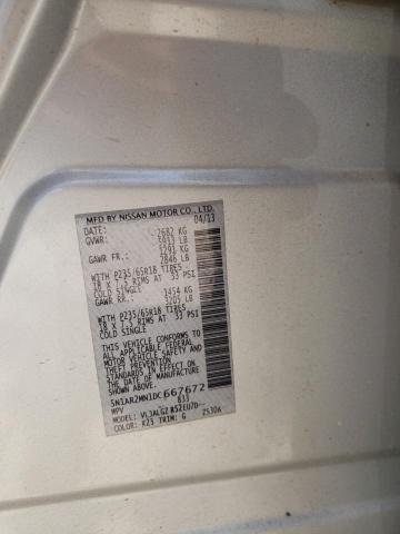 5N1AR2MN1DC667672 - 2013 NISSAN PATHFINDER S SILVER photo 13