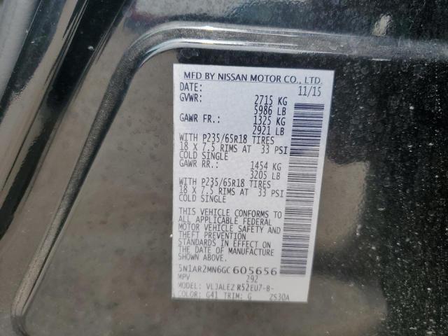 5N1AR2MN6GC605656 - 2016 NISSAN PATHFINDER S 黑色 照片 13