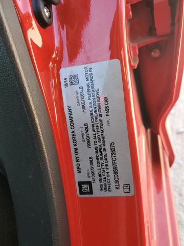 KL8CD6S97FC726275 - 2015 CHEVROLET SPARK 1LT RED photo 12