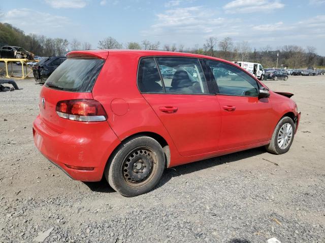 WVWDB7AJ2CW052078 - 2012 VOLKSWAGEN GOLF RED photo 3