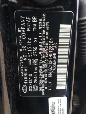 KMHGC4DF1BU128184 - 2011 HYUNDAI GENESIS 4.6L CHARCOAL photo 13