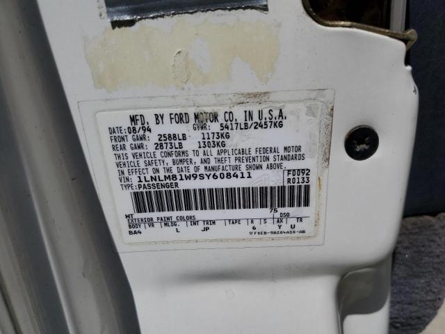 1LNLM81W9SY608411 - 1995 LINCOLN TOWN CAR EXECUTIVE WHITE photo 12