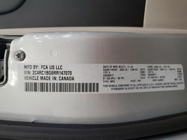 2C4RC1BG6RR147070 - 2024 CHRYSLER PACIFICA TOURING L 银色 照片 14