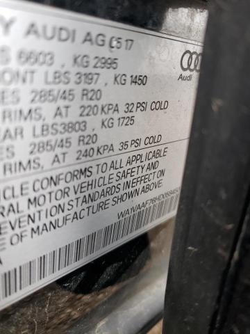 WA1VAAF76HD058450 - 2017 AUDI Q7 PRESTIGE BLACK photo 12