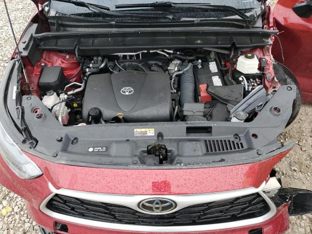 5TDGZRBH2MS529173 - 2021 TOYOTA HIGHLANDER XLE RED photo 12