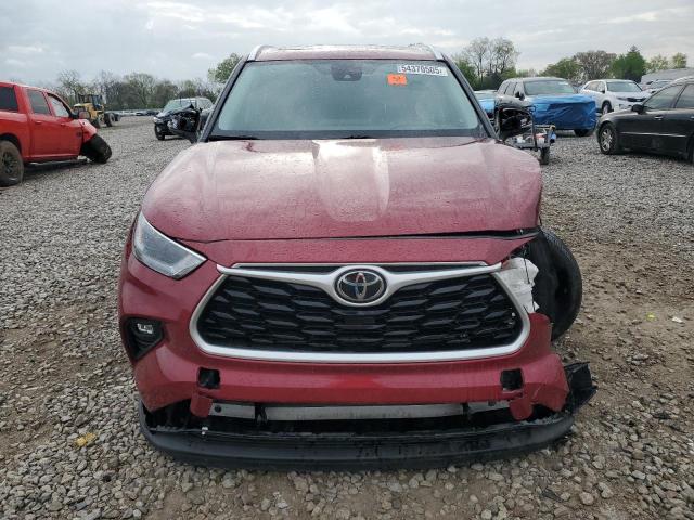 5TDGZRBH2MS529173 - 2021 TOYOTA HIGHLANDER XLE RED photo 5