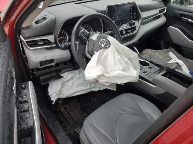 5TDGZRBH2MS529173 - 2021 TOYOTA HIGHLANDER XLE RED photo 8