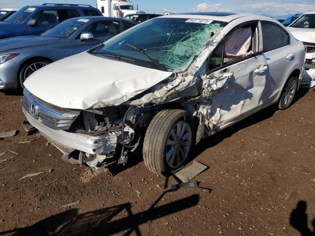 2HGFB2F89CH607318 - 2012 HONDA CIVIC EX WHITE photo 1