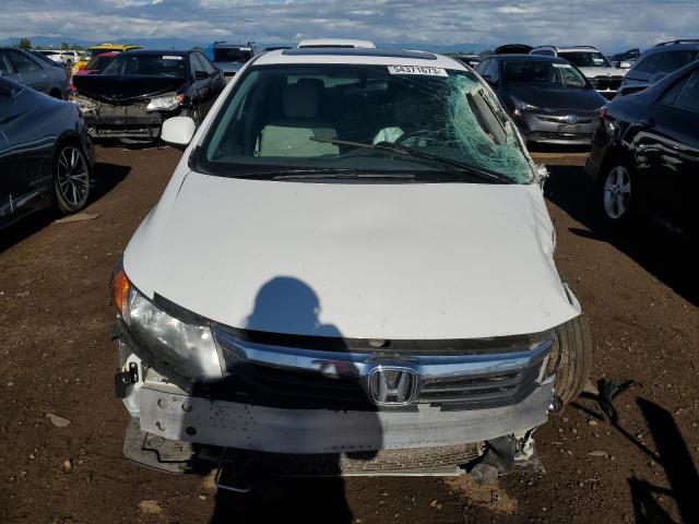 2HGFB2F89CH607318 - 2012 HONDA CIVIC EX WHITE photo 5