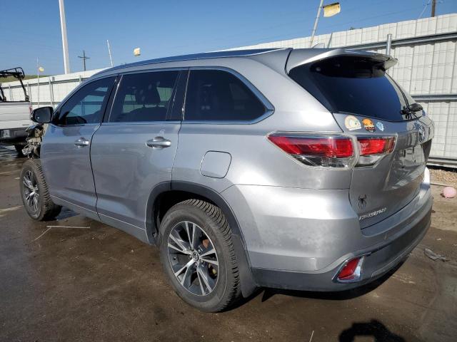 5TDJKRFH1GS253318 - 2016 TOYOTA HIGHLANDER XLE SILVER photo 2