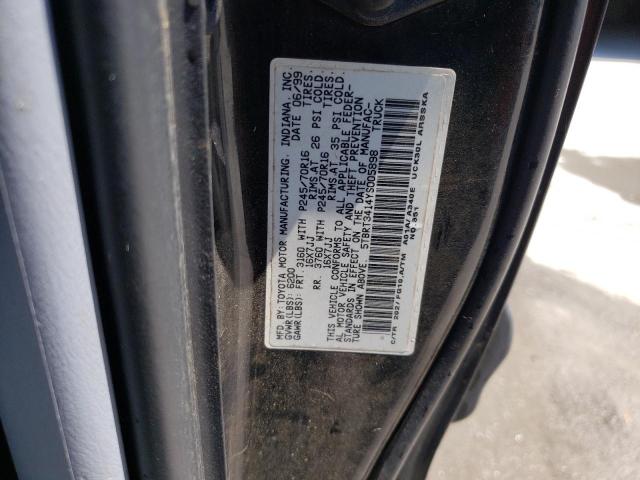 5TBRT3414YS005898 - 2000 TOYOTA TUNDRA ACCESS CAB შავი ფოტო 12