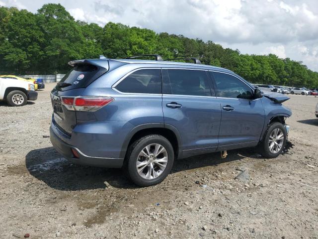 5TDKKRFH9FS097841 - 2015 TOYOTA HIGHLANDER XLE BLUE photo 3