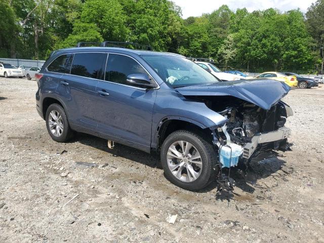 5TDKKRFH9FS097841 - 2015 TOYOTA HIGHLANDER XLE BLUE photo 4
