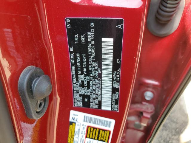 5TDGZRBH2LS003012 - 2020 TOYOTA HIGHLANDER XLE Qırmızı foto 13