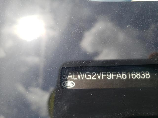 SALWG2VF9FA616838 - 2015 LAND ROVER RANGE ROVE SE WHITE photo 10