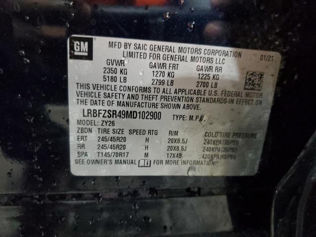 LRBFZSR49MD102900 - 2021 BUICK ENVISION AVENIR BLUE photo 13
