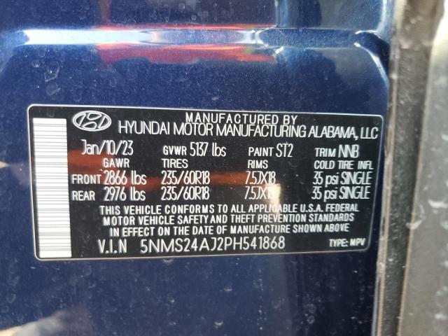 5NMS24AJ2PH541868 - 2023 HYUNDAI SANTA FE SEL BLUE photo 14